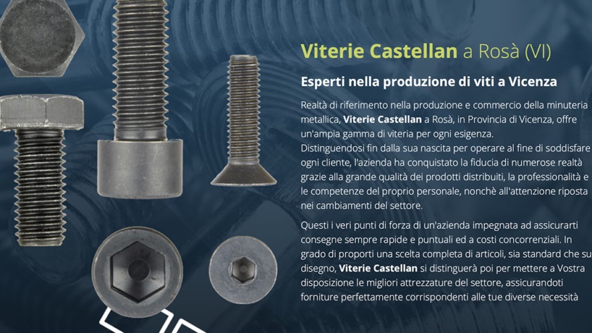 Sito Web Viterie Castellan Srl