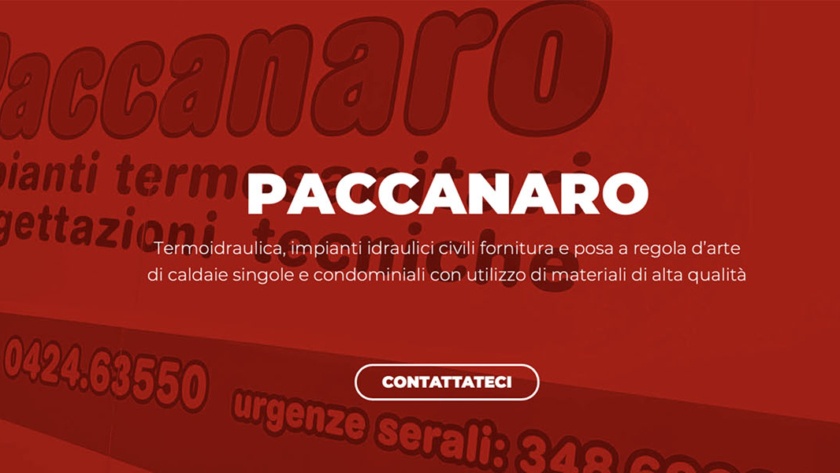 Sito Web Paccanaro Termoidraulica